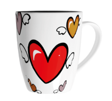 UTILUX PORCELANA TAZA CORAZON 10 * 9 CM 165 72X1