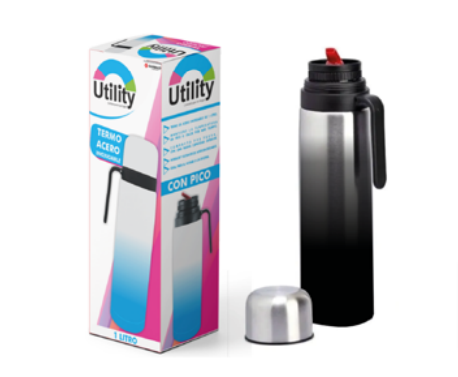 UTILUX TERMO ACERO INOX 1L L-004 20X1