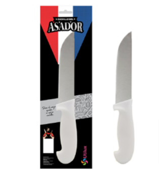 UTILUX CUCHILLO ASADOR MANGO BLANCO N6 28CM 137BL