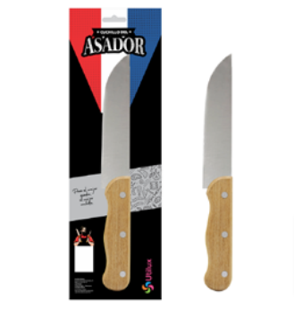 UTILUX CUCHILLO ASADOR MANGO MADERA 28CM 6168BL