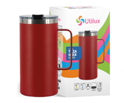 UTILUX TAZA INOX TERMICO 600ML ELV050  50X1