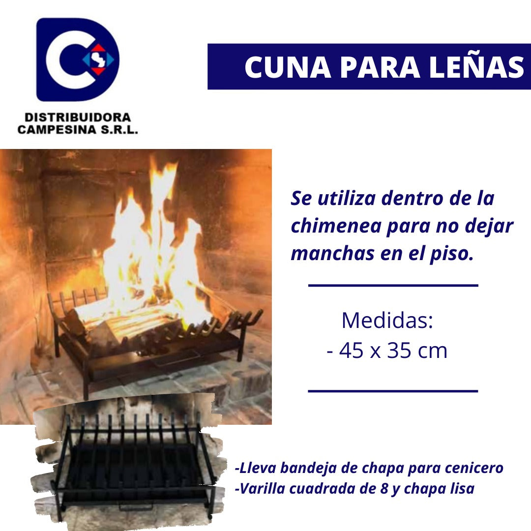 cuna para lenas para chimeneas