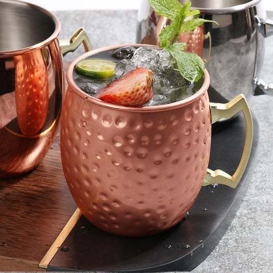 manijas rose 500 ml acero inoxidable para el el drink moscow mule