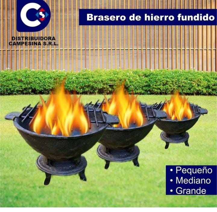 BRASERO DE HIERRO FUNDIDO ALUMINIO FUNDIDO