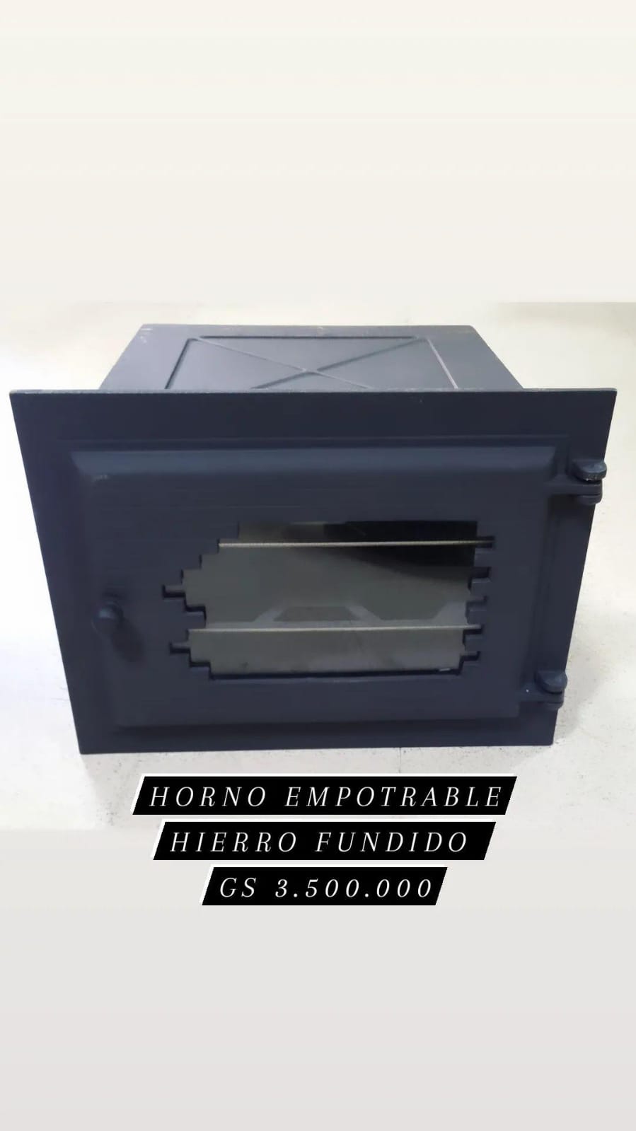 HORNO EMPOTRABLE DE HIERRO FUNDIDO CON VIDRIO TEMPLADO